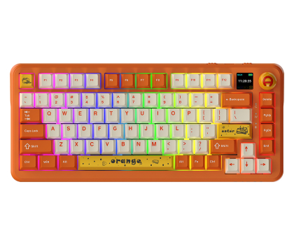 Klawiatura Ajazz AK820 MAX PLUS Avocado Switch Orange z ekranem